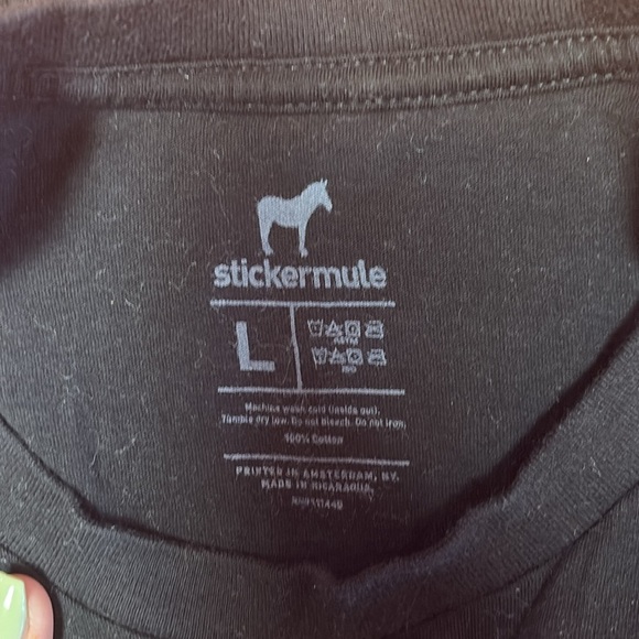 Stickermule Black T-Shirt - Picture 7 of 7
